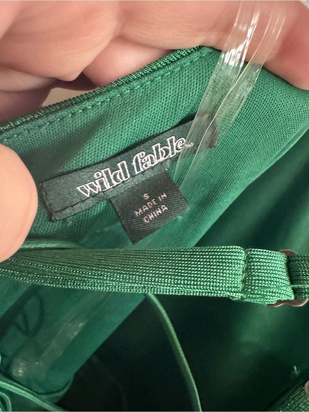 EUC Wild Fable Women's Green Sleeveless Lace-Up Elastic Back Dress // S - Picture 4 of 10